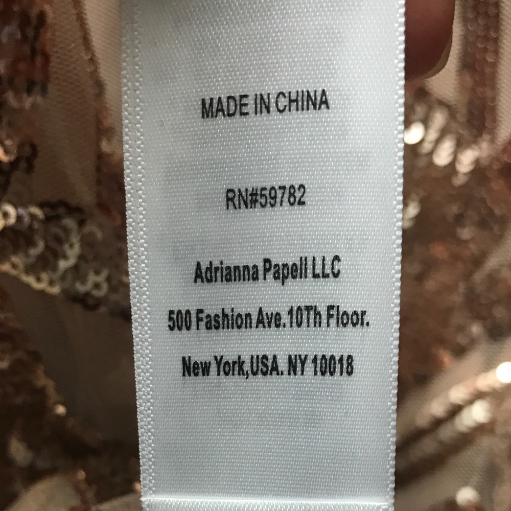 Adrianna Papell Sequin Embroidered Gown - Picture 8 of 8